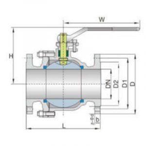 ISO 17292 API Cast Steel Floating Ball valves WCB Body 3″ CL150